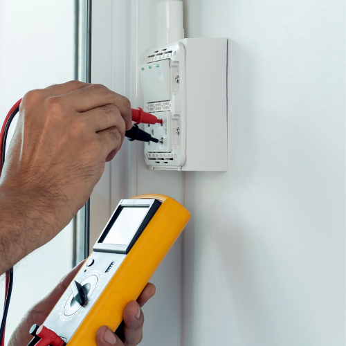 An outlet being tested.